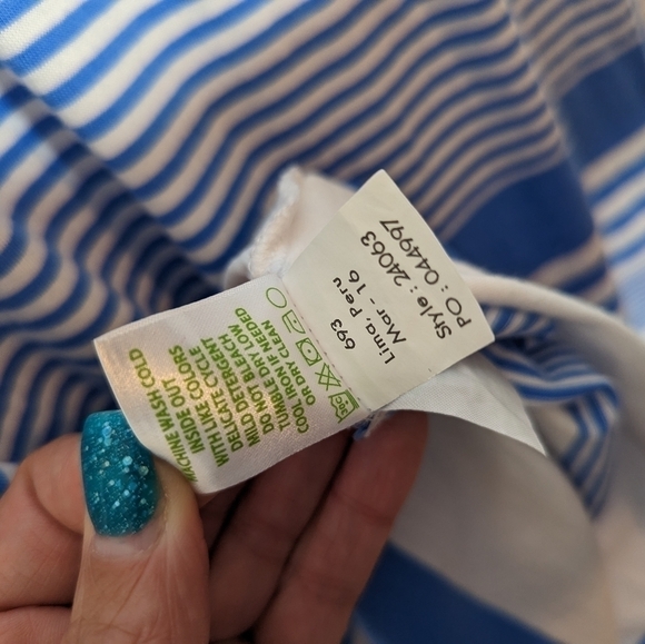 Lilly Pulitzer Blue White Striped Every Back Shirt Dress - Picture 13 of 13
